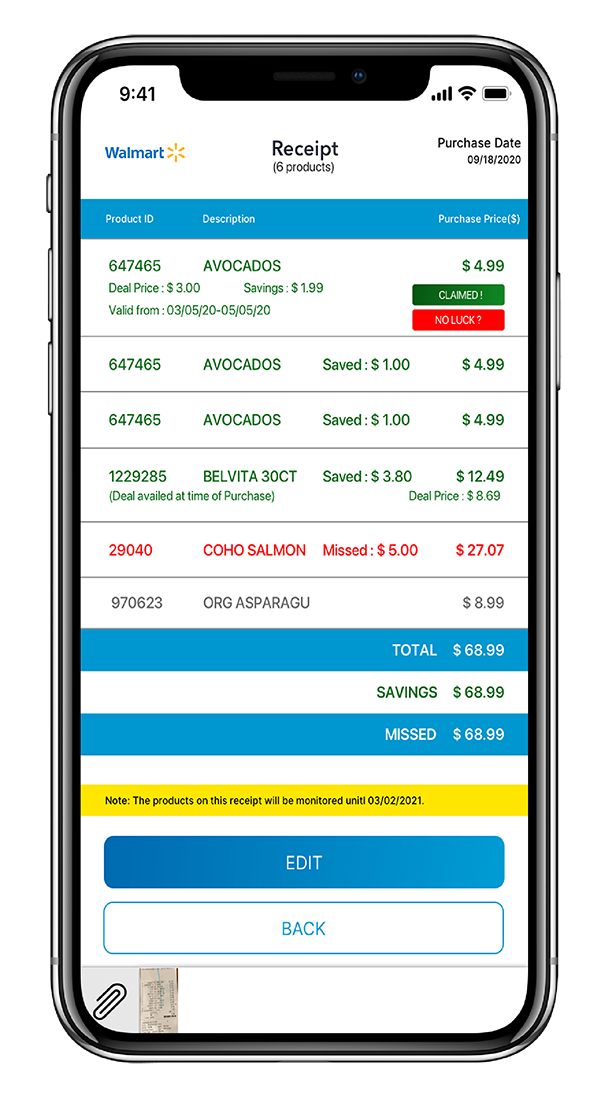 CDEALS app screen